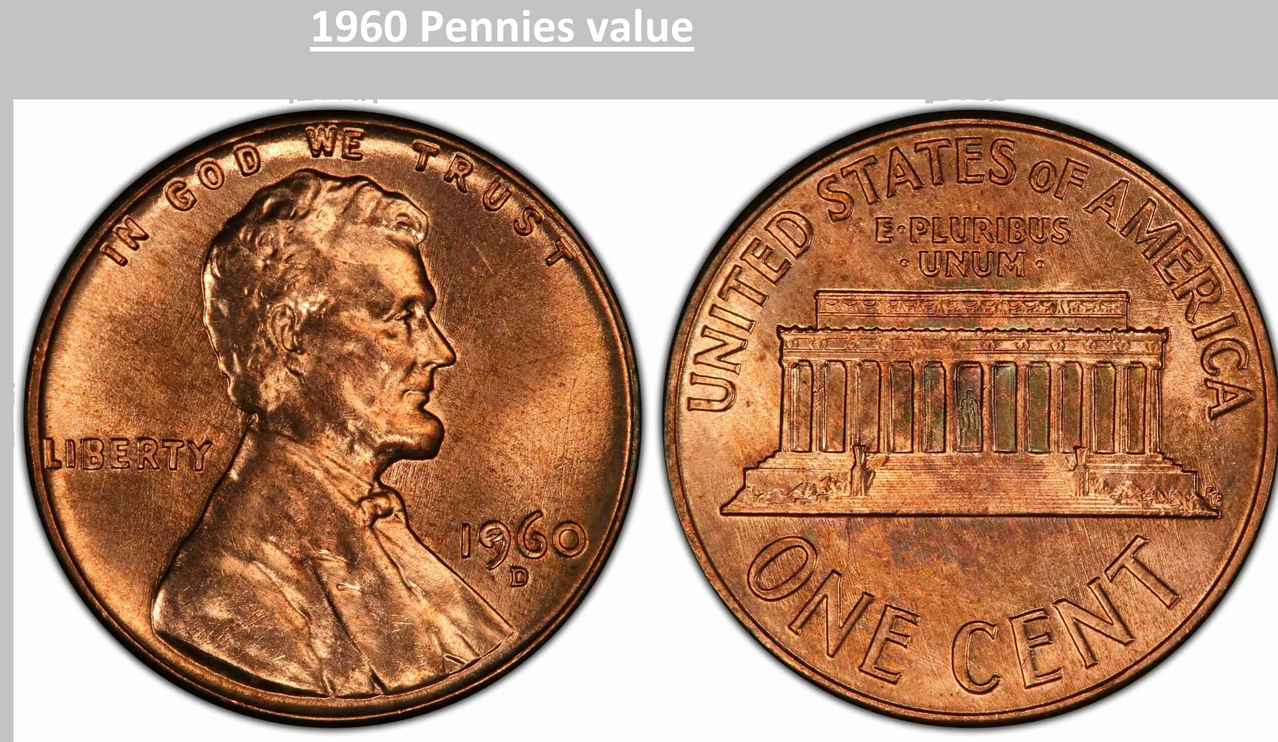 What are 1960 pennies worth price chart error list history